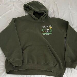 Snoopy Riot Society Olive Green Hoodie